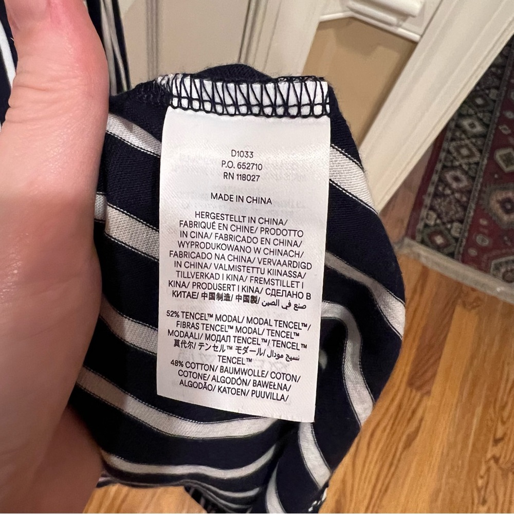 NEW Boden Marcia Dress Women 10 Long Jersey Shirtdress Striped Tie Belt Nautical - Picture 8 of 8